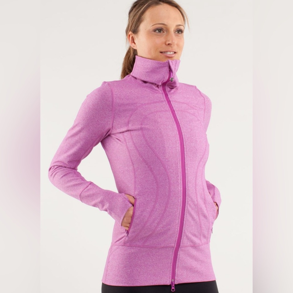 Lululemon In Stride Jacket Zip Up Heathered Ultra Violet Size 6